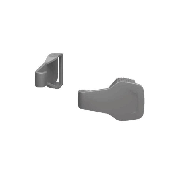 2 Gray Hooked Headgear Clips